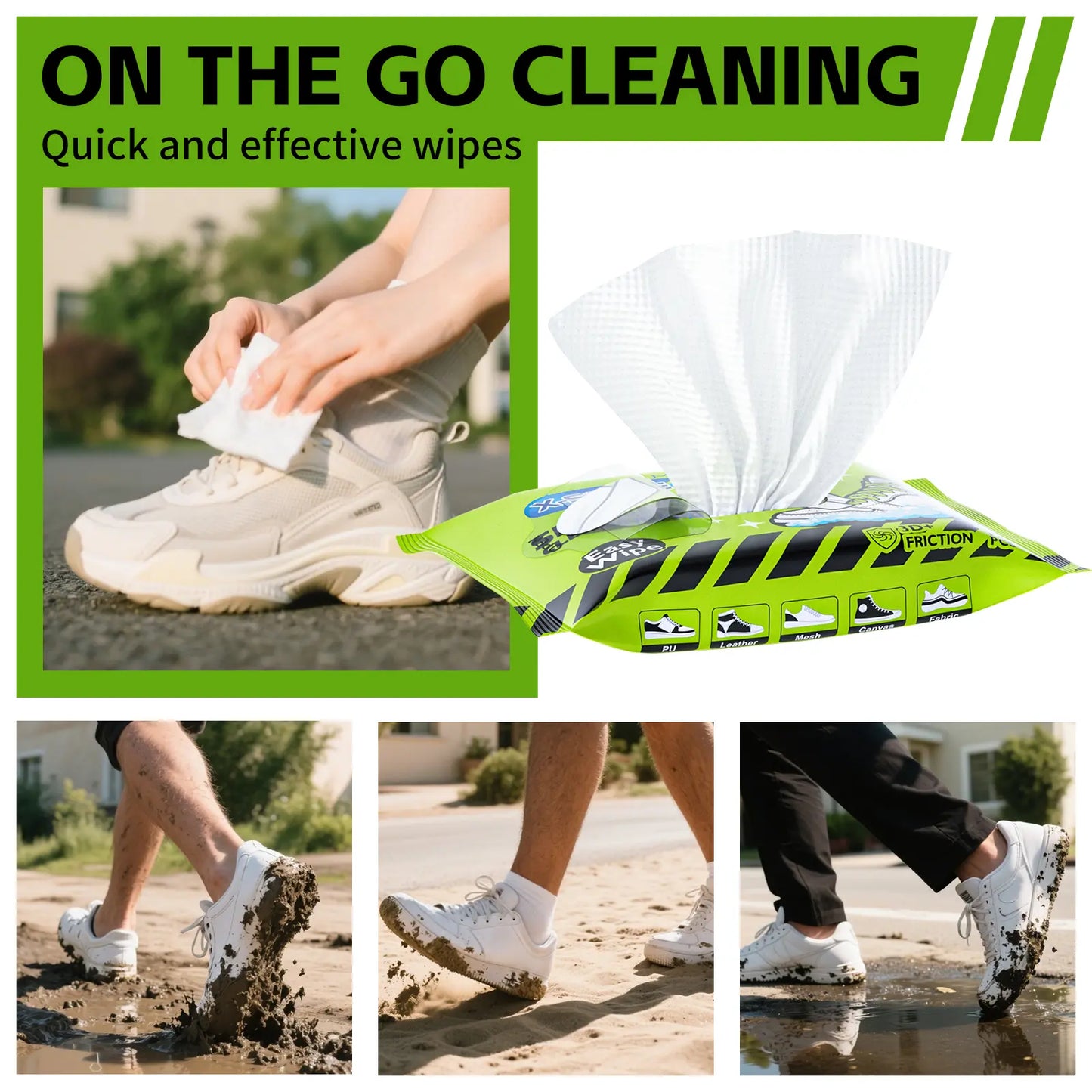 Foam Sneaker Cleaner Kit with Brush – Deep Clean Shoes
