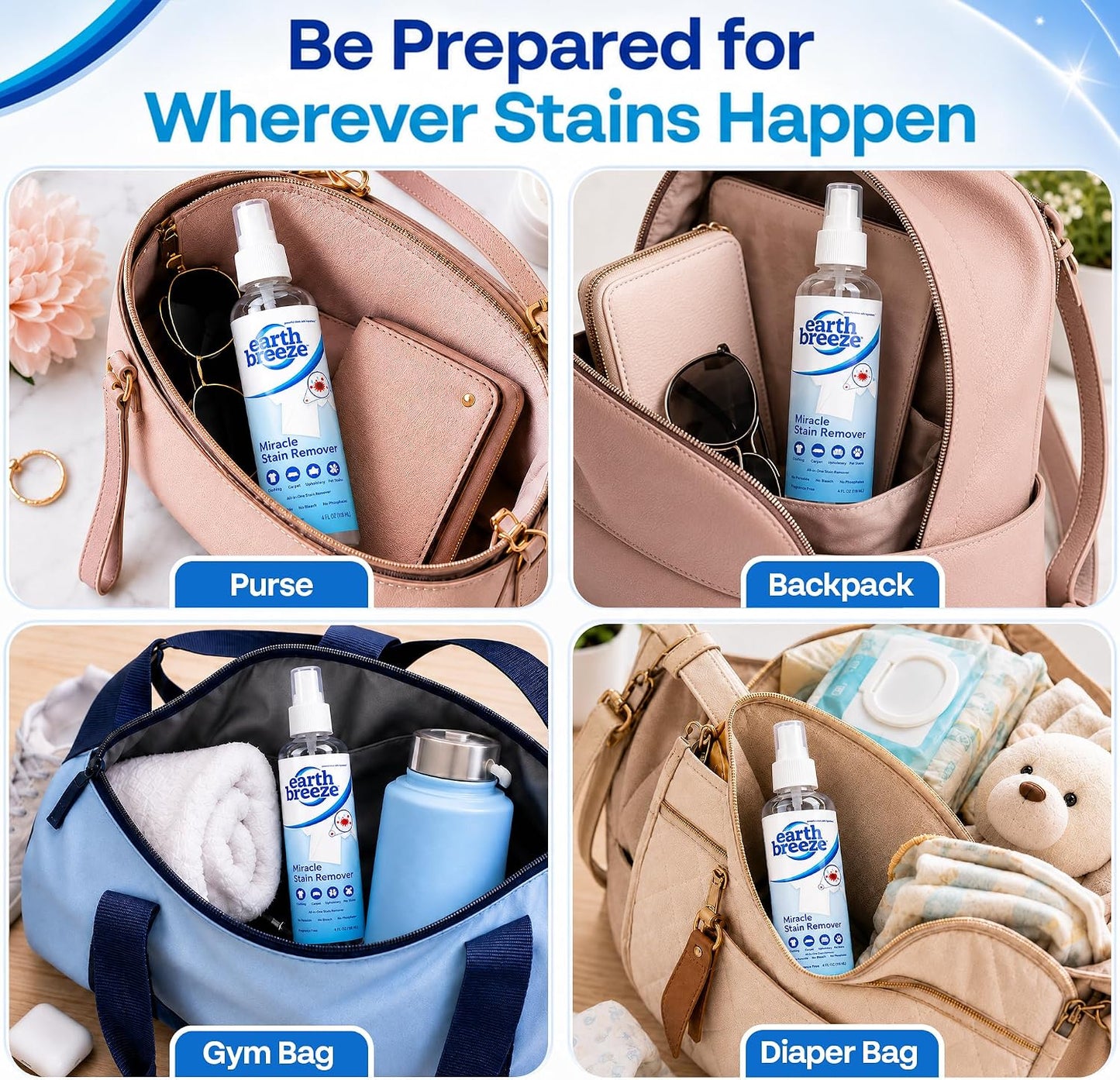 Miracle Stain Remover Spray 4 fl oz – All-in-One Household Stain Remover, No Harsh Chemicals