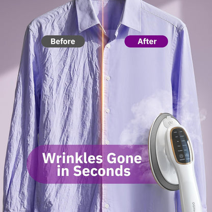 OGHOM 2-in-1 Handheld Garment Steamer, Fast Heat Portable Clothes Iron