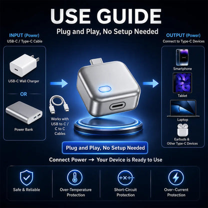 140W USB-C Auto Disconnect Charger – Smart Battery Protection Adapter