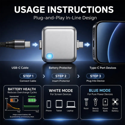 140W USB-C Auto Disconnect Charger – Smart Battery Protection Adapter